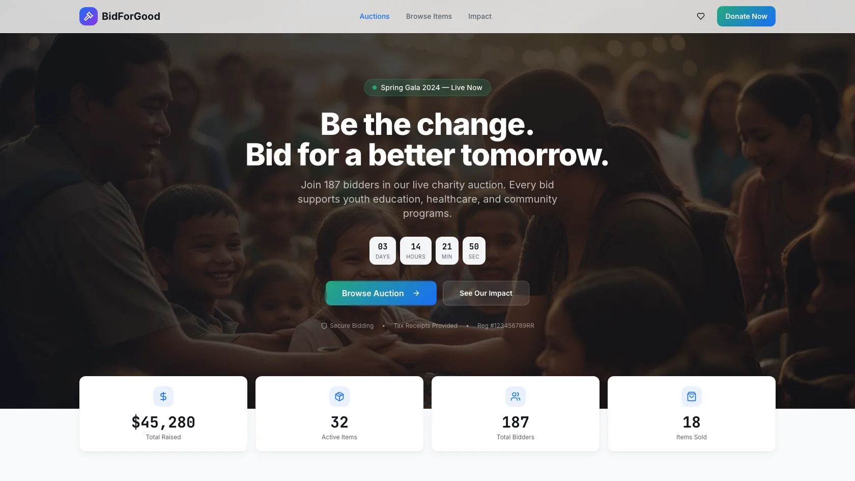 Loading preview of BidForGood